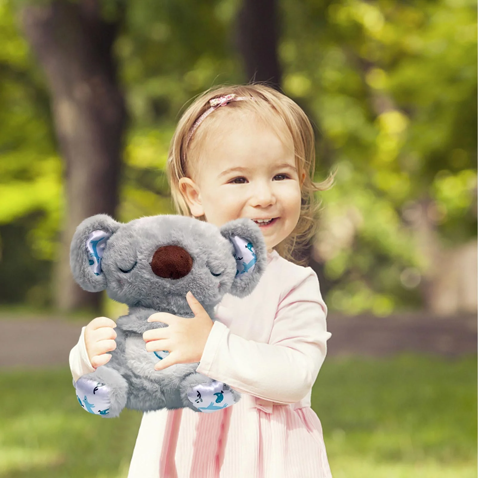 Cute Koala Plush Toys,Sound Machine Soothe Breathing Snuggle Koala Plush Dolls