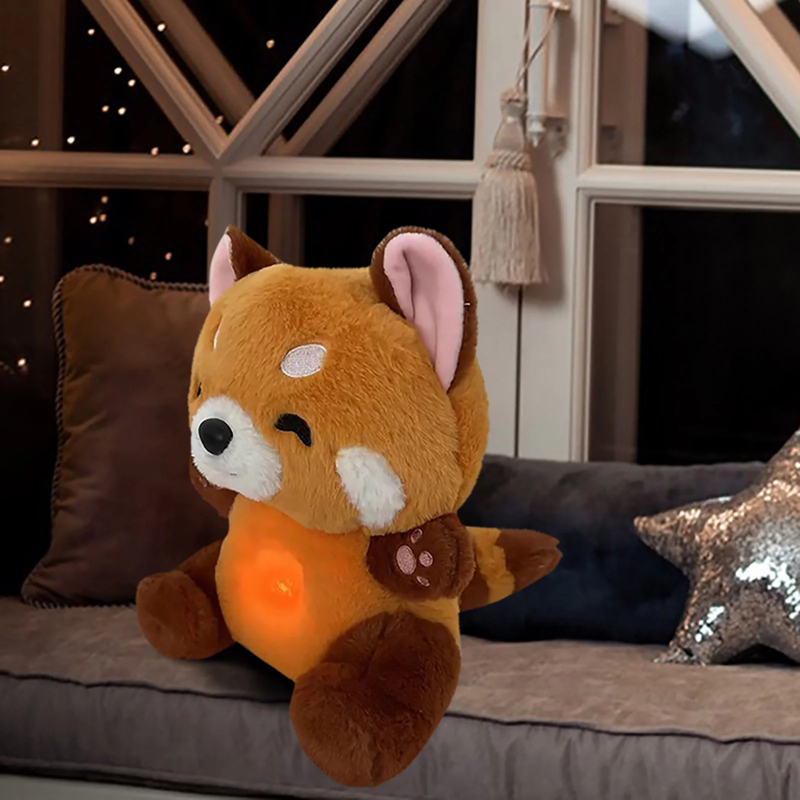 Raccoon Stuffed Animal - Breathing Companion Interactive Soft Plush Small Raccoon